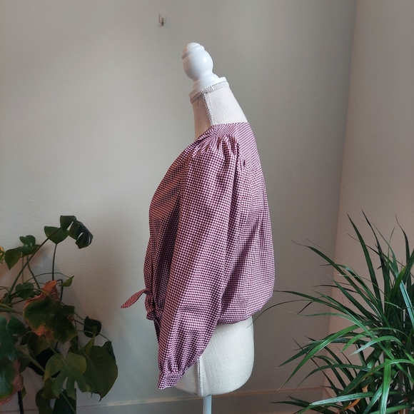 Madewell size L gingham blouse - Picture 7 of 10